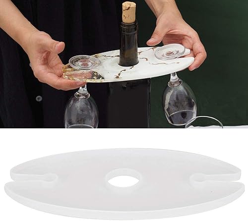 Miniatura 7 de Bandeja de estante de vino con espejo de silicona para copa de vino, portavasos de cristal para decoración del hogar, herramientas artesanales