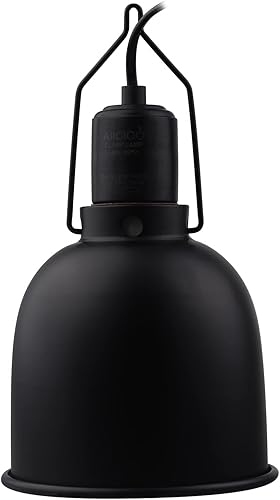 Aiicioo Lámpara de reptil Cúpula de luz profunda 5.5 pulgadas UVB lámpara de calor reptil lámpara de reptil Max 100W tortuga leopardo Gecko