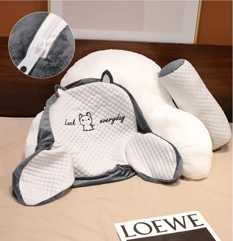 Coussin de lecture lit et canapé Husky 70cm dossier velours - 8