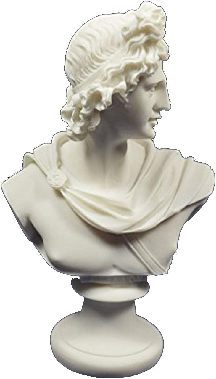 Estia Creations Apollo Sculpture Bust Ancient Greek God of Sun and Poetry
