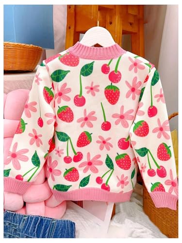 SOLY HUX Toddler Girl's Cute Printed Button Down Cardigan Sweater Knit Long Sleeve Shirts Fall Clothes2