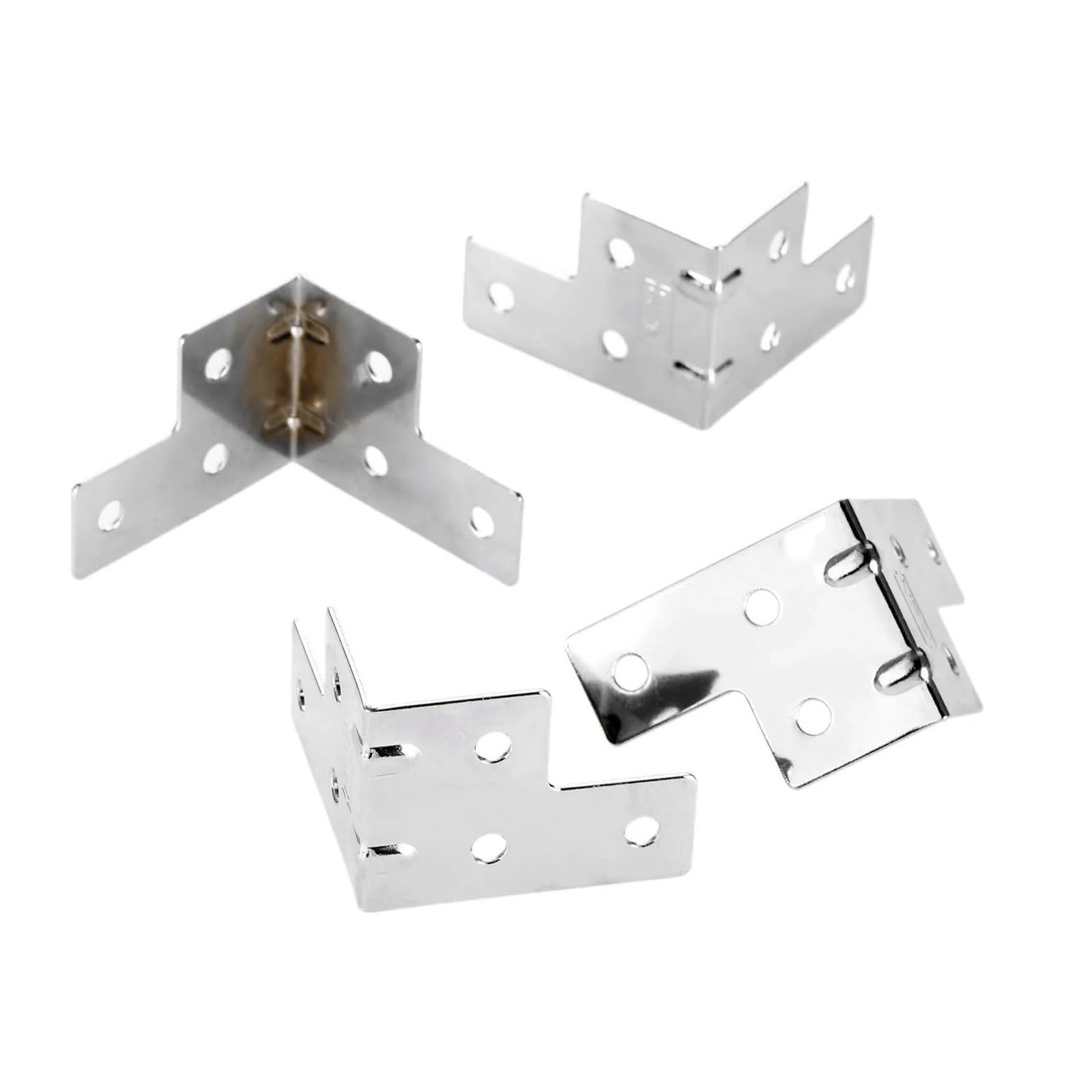 AQXYWUIO 4Pcs Iron Aviation Corner Braces Jewel Box Flight Case Right Angle Brackets Support Protector Covers Furniture Hardware 54 * 39mm