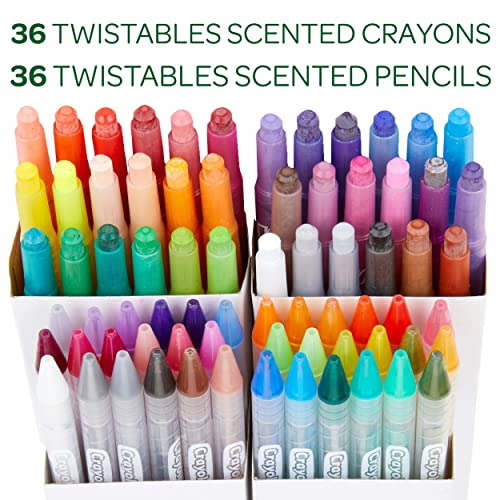 Image of Crayola Silly Scents Twistables, Scented Crayons & Colored Pencils, School Supplies, 72 Count [Amazon Exclusive]
