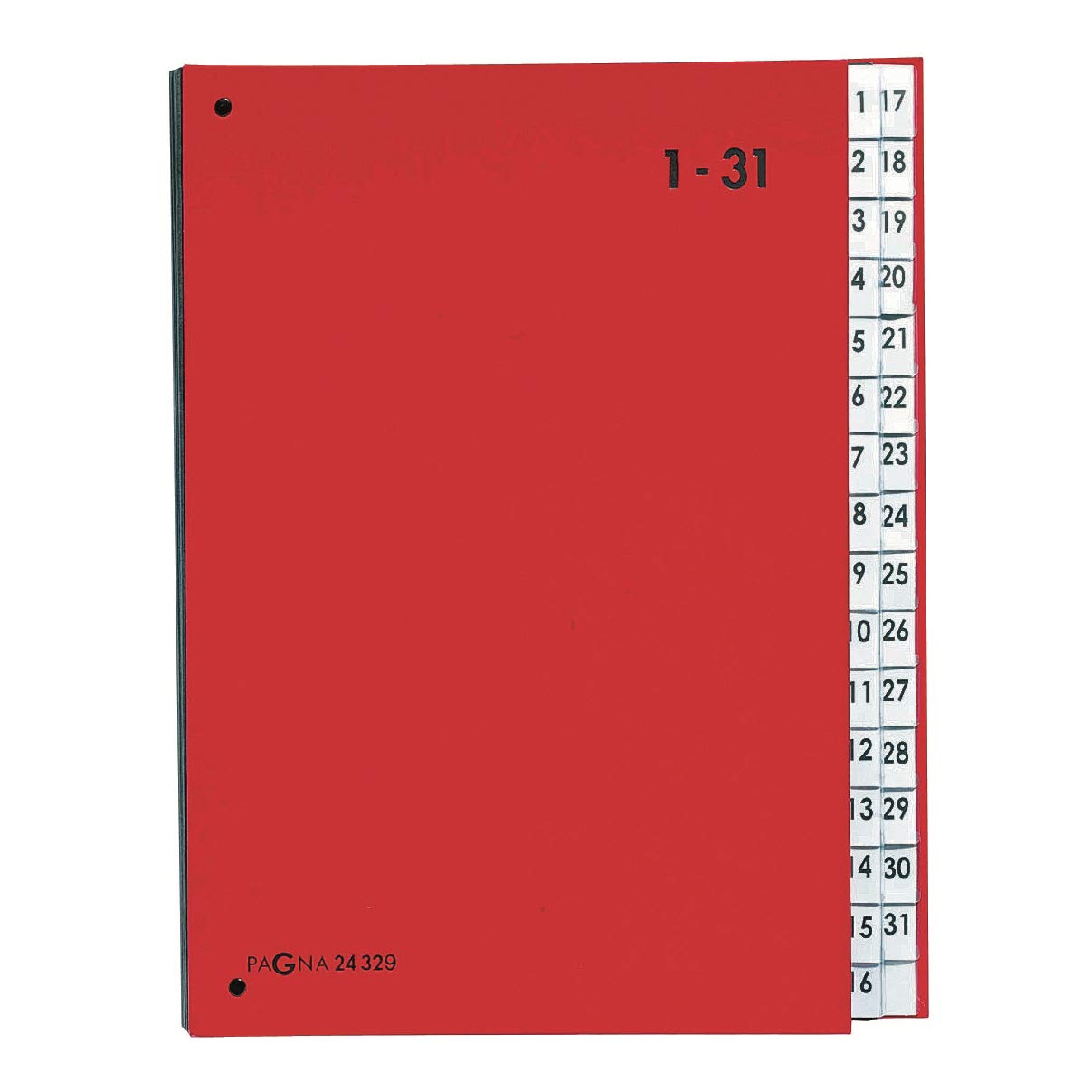 Pagna Pultordner Color (Pultmappe, 32 Fächer, 1-31) (rot | 3er Pack)