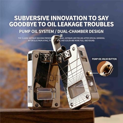Encendedor Retro de Kerosene con Diseño Flip-top miniatura 6