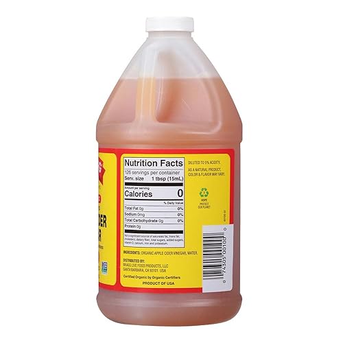 Miniatura 2 de Bragg Vinagre de sidra de manzana original de 64 onzas, chispas y aminos de coco, condimento multiusos, 10 onzas, individual