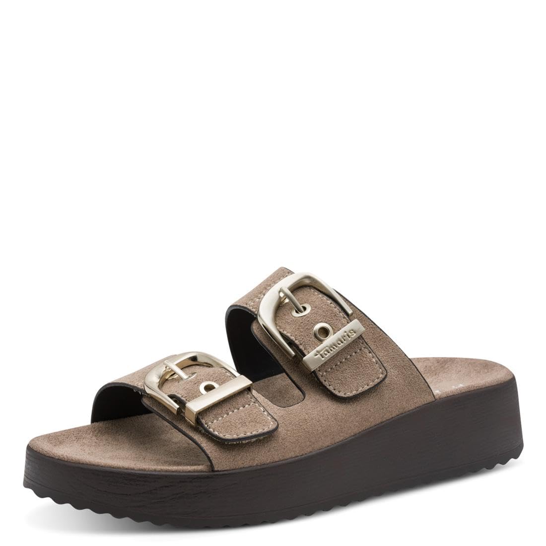 Tamaris Women Footbed Slide with Wedge heel beige 4 UK
