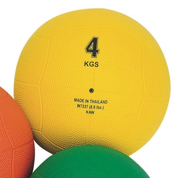 S&S Worldwide Rubber Medicine Ball, 8.8-lbs.