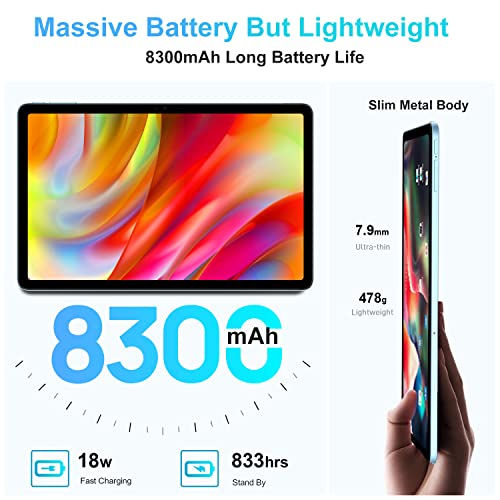 Doogee T20 Android Tablet,10.4'' 2K Tablet,15Gb+256Gb, Hi-Res Quad Speakers, Octa-Core Gaming Tablet, 8300Mah Battery, 2.4G/5G Wifi Tablet Android 12, Tüv Low Bluelight, Split Screen #TOP6