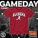 Campus Colors NCAA Adult Gameday Cotton T-Shirt - Premium Quality - Semi-Fitted Style - Officially Licensed Product (Alabama Crimson Tide - Crimson, Medium)