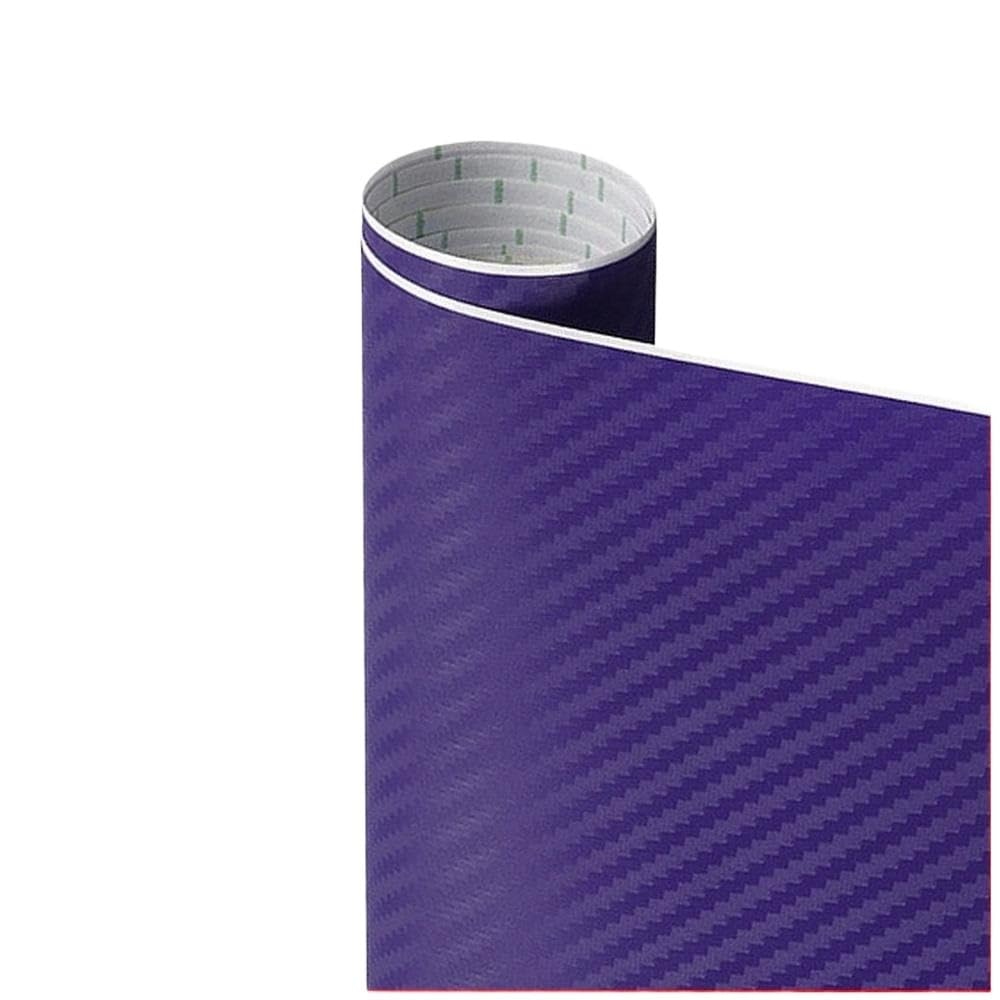 Film vinyle carbone 3D violet de 6m pour relooker votre intérieur et vos meubles