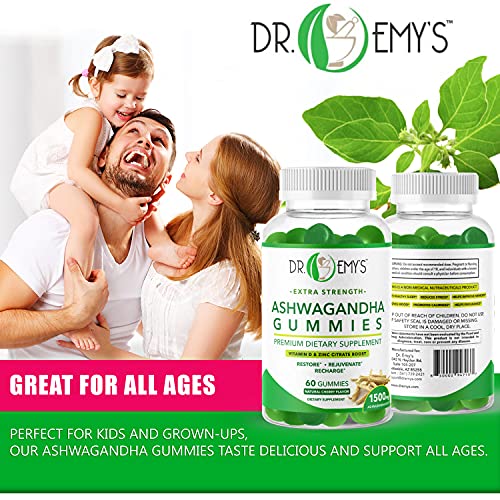 Ashwagandha Gummies by Dr Emy’s. Vitamin D, Zinc Citrate Boost Supplement Stress Relief, Sleep, Immune System Ashwa… - Image 4