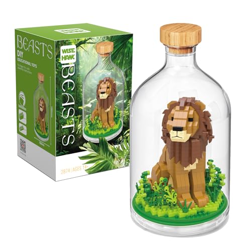 NVOSIYU Löwe Mini Bausteine Set, Klemmbausteine Tiere Tier-Figuren...