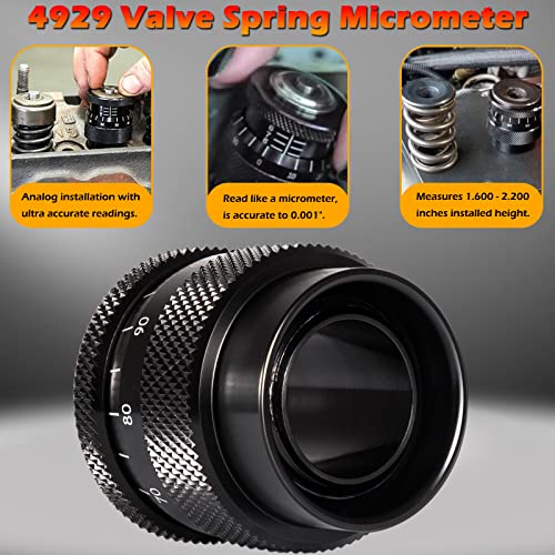 4758-2 Low Tension Checking Springs And 4929 Valve Spring Height Micrometer Measurer Tool Perfect For Most V8 Engines Cylinder #TOP3