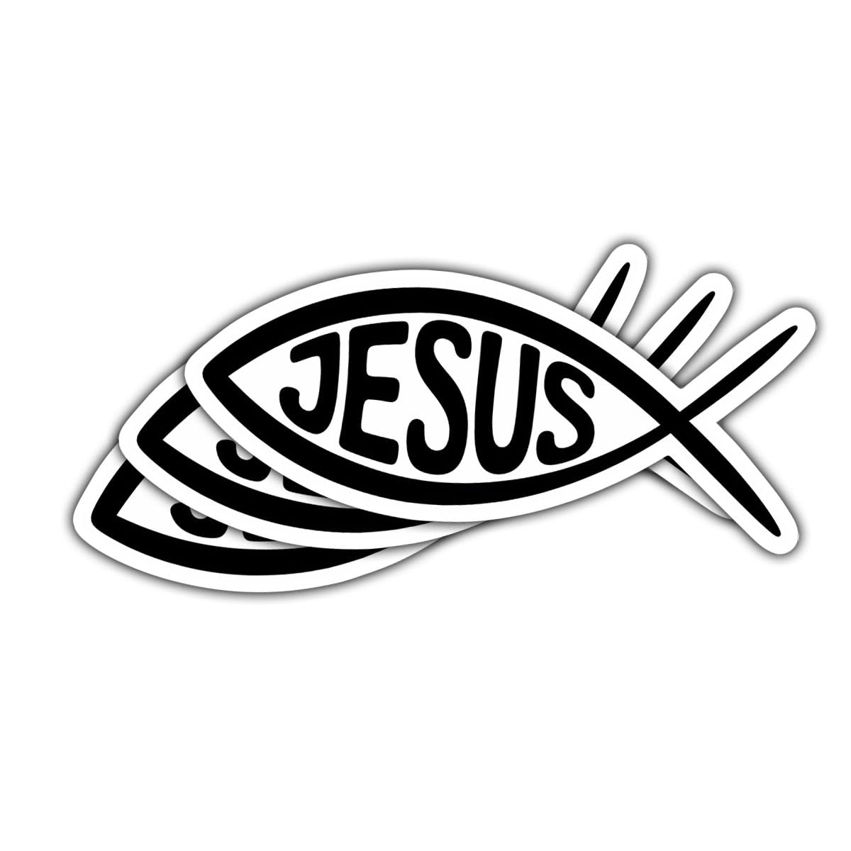 Sticker Ichthys chrétien pour personnaliser votre ordinateur et bouteille d'eau