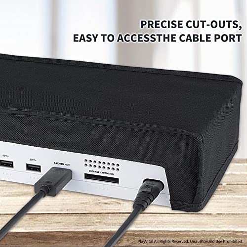 Image of PlayVital Black Nylon Dust Cover for Xbox Series S Console, Soft Neat Lining Dust Guard, Anti Scratch Waterproof Cover Sleeve for Xbox Series S Console