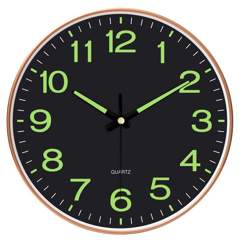 STAR WORK 30cm Silent Non-Ticking Wall Clock – Modern Wood Grain Frame, White Dial with Bold Numbers, Clear Fibre Glass Cover, Lightweight for Living Room, Bedroom & Office. (R - Black)-image-44