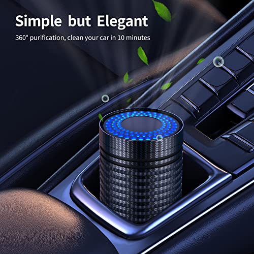 Car Air Purifier, Queenty Air Purifier For Car With H13 True Hepa Filter For Smoke, Dust, Mini Portable Air Purifier For Car Traveling, Quiet Personal Air Purifier For Office Use (Black) #TOP5