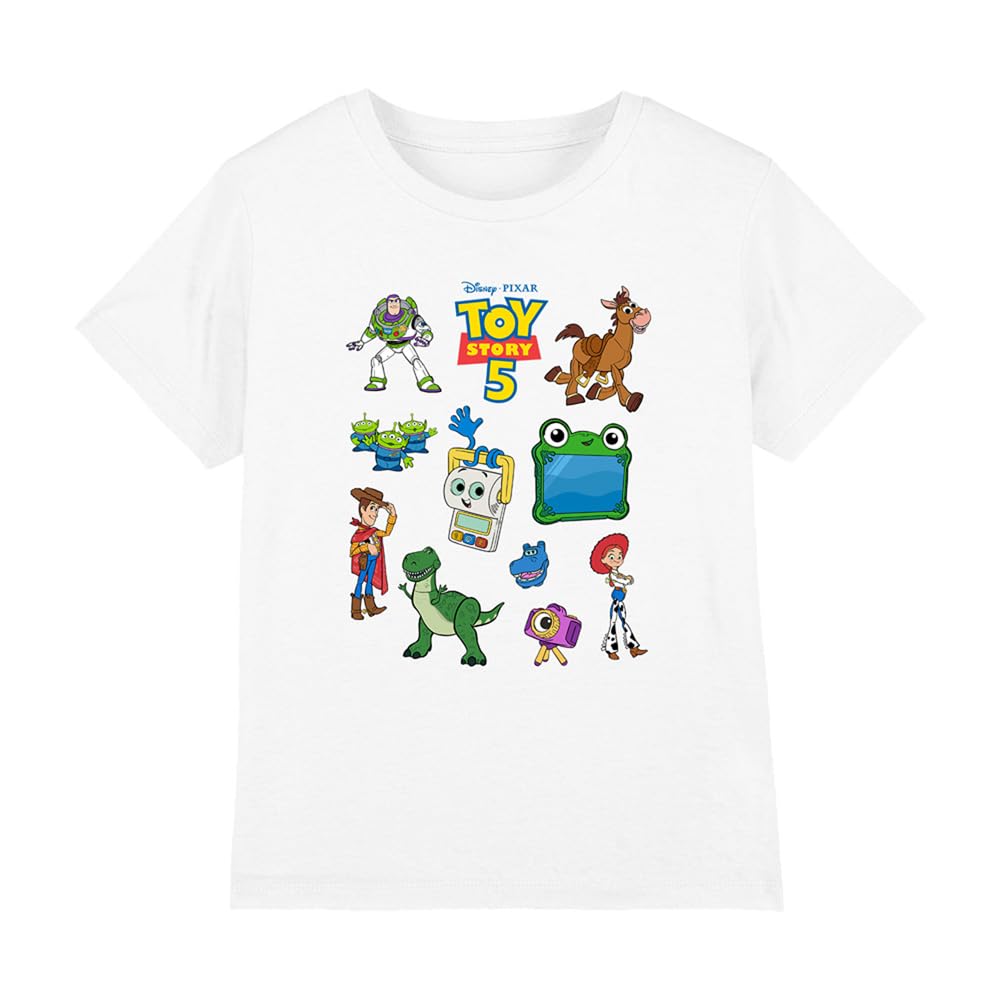 Disney Toy Story 5 Toy Selection Kids T Shirt, White, 3-4Y