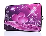 15-Inch to 15.6-Inch Laptop Sleeve Carrying Case Neoprene Sleeve For Acer/Asus/Dell/Lenovo/Macbook Pro/HP/Samsung/Sony/Toshiba, Red Heart