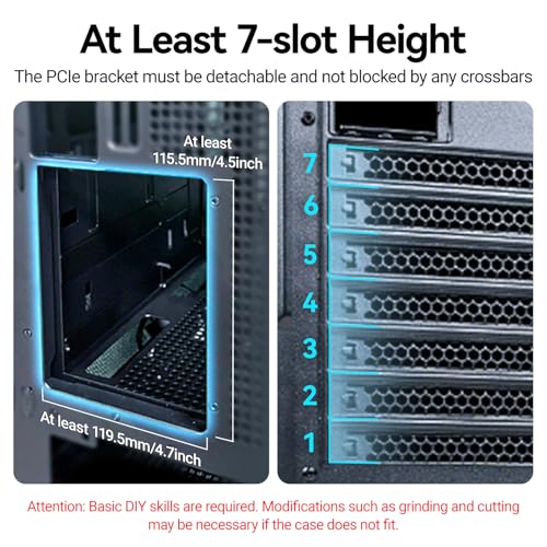 Soporte Vertical GPU JEYI con Kit para PCIe 5.0/4.0, Negro miniatura 2