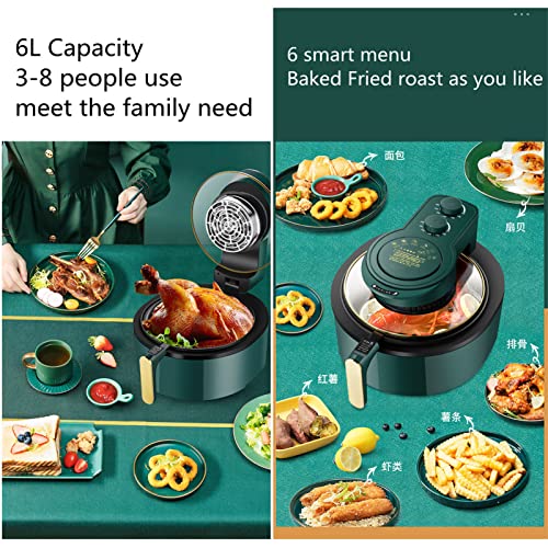 HTYQ 6L Große Kapazität Visuelle Luftfritteat, Haushalt Leicht Sauberer Elektrischer Oilllos-Kocher-Fritteuse-Ofen… – Bild 3