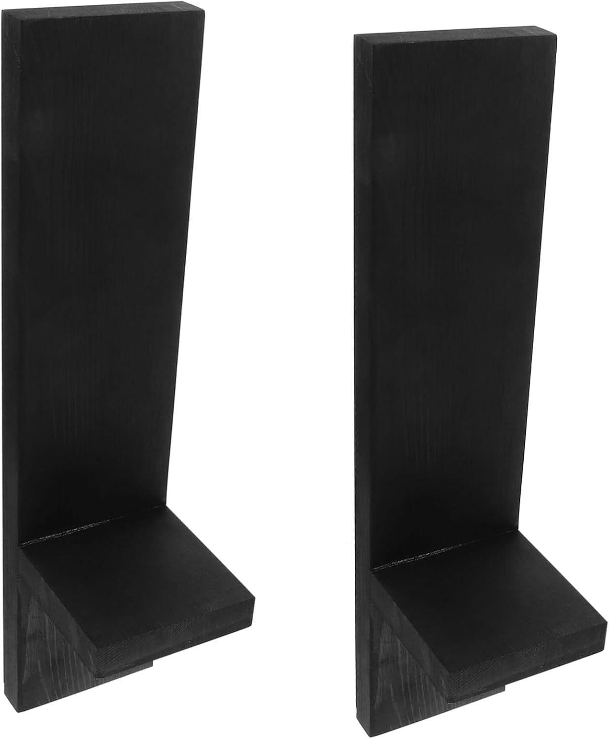 Healifty 2pcs Modern Wooden Wall-Mounted Candle Sconces Craftsmanship Decor for Bedroom Decor