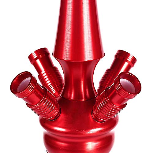 Shisha Set 4 Schlauch Rohr Shisha, Glas rot Shisha Set Geeignet für Familien, Hotels, Bars und Clubs – Bild 4