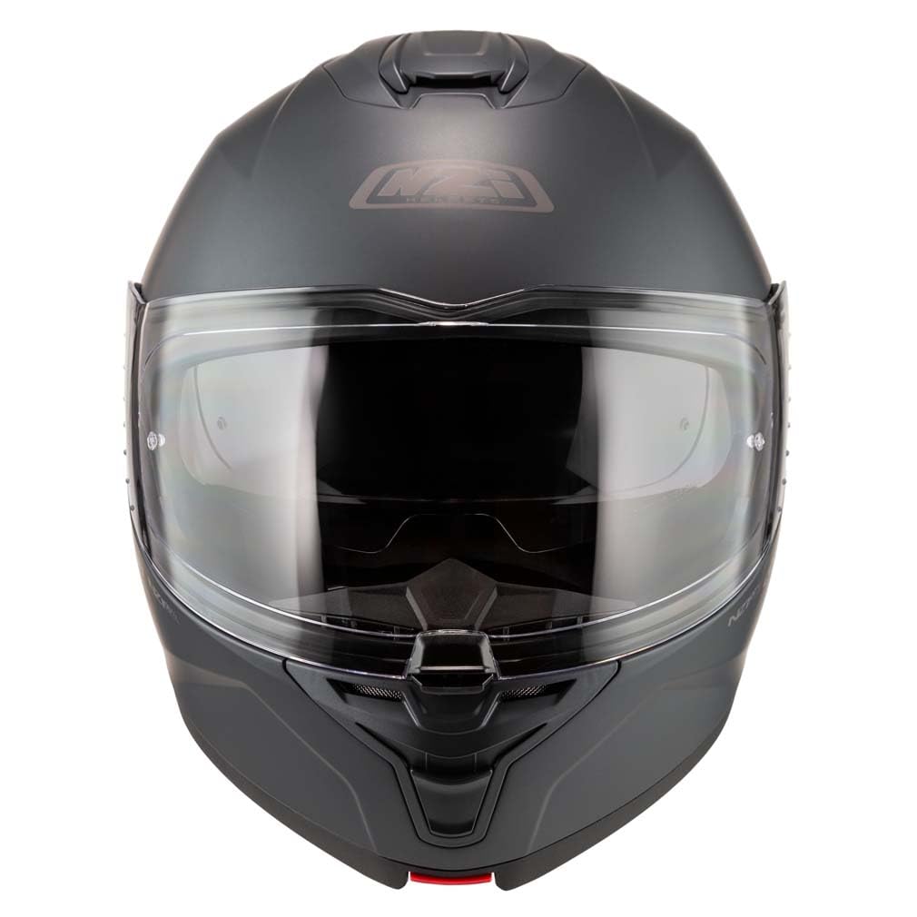 NZI Combi 3 Duo Gris Mate Bluetooth Intercomunicador Headset Integrado - Casco de Moto Modular Abatible con Visor Solar - Homologado P/J ECE 22.06