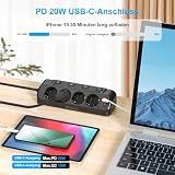 Listwa zasilająca z wejściem USB, listwa zasilająca z 4 gniazdami wtykowymi z przełącznikiem, listwa zasilająca z 2 gniazdami USB i 2 Type-C, rozdzielacz gniazdek wtykowych 8 w 1, płaska wtyczka z