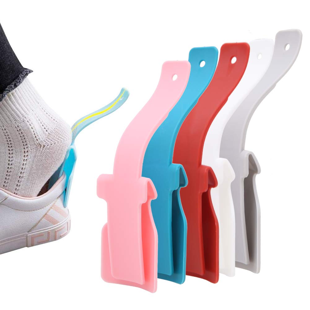 Set of 5 Lazy Shoe Helper Portable Shoe Lifting Handled Helper Shoe Horn Easy on Easy Off Shoe Helper for Pregnant Women Kids Elderly Seniors Disabled