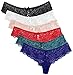 Produktbild Scothen SpitzenStrings,5er Pack Damen Spitze Wäsche Leuchtend schöne Reizvolle durchsichtige Tanga Schlüpfer Dessous Unterwäsche