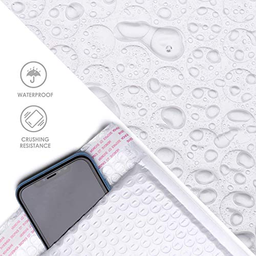 Image of Metronic Bubble Mailer 4X8 Inch White 500 Pack,Waterproof Padded Envelopes,Self-Seal Small Bubble Mailers Cushioning Bubble Envelopes for Shipping,Jewelry Makeup Supplies, Packaging Bulk