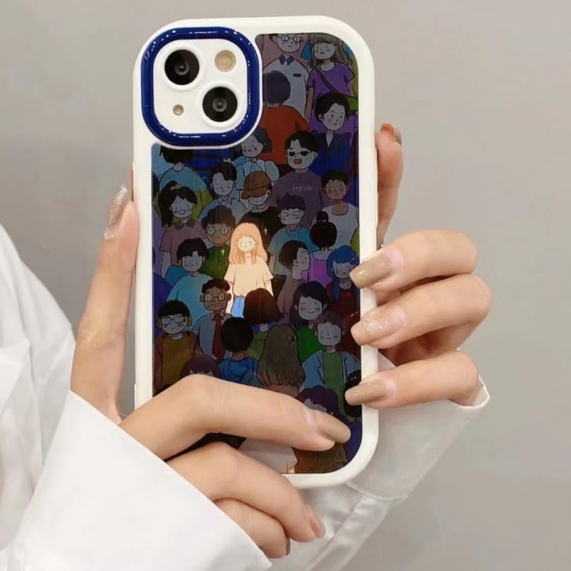 Image of PEEPERLY Back Cover Case for iPhone 13 Pro Max Soft TPU, Shockproof Protective Key to Love Couple Phone Case for Girls & Women(White)