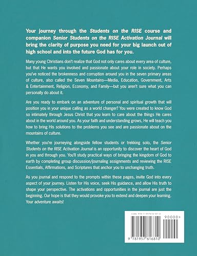 Senior Students on the RISE Activation Journal: A Companion Workbook to Students on the RISE Curriculum (textbook) - Image 2