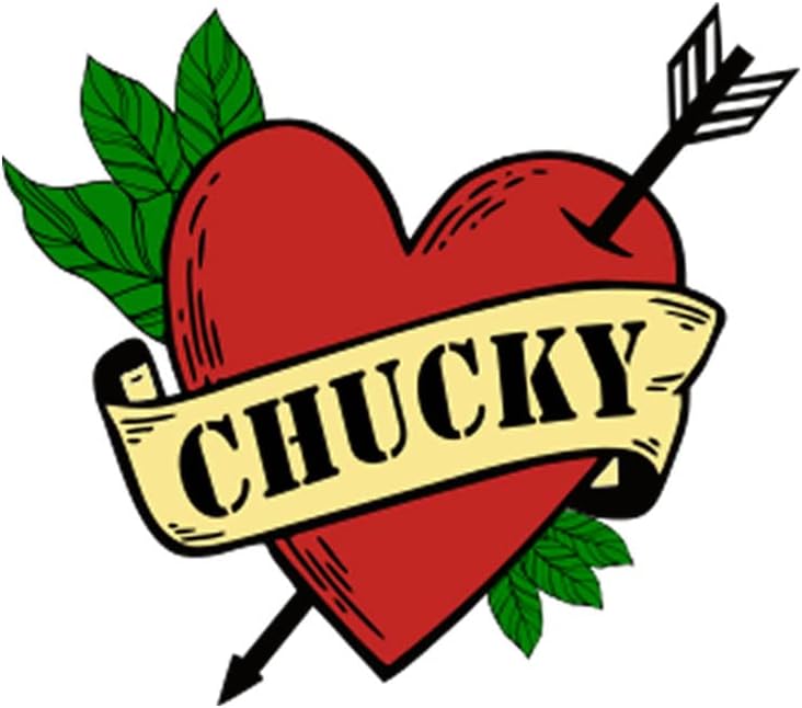 Chucky Heart arrow TEMPORARY TATTOO Waterproof forever love