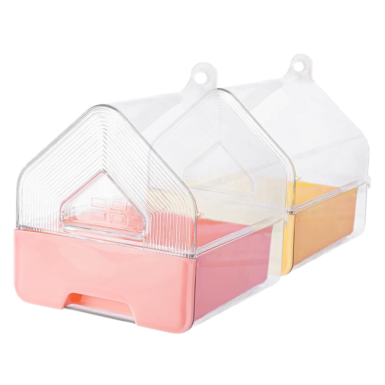 TOYANDONA Bain pour Oiseaux de Compagnie à Tiroir et Suspendu 2 Pièces