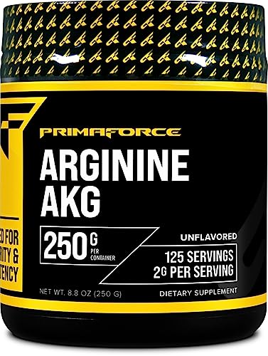 PrimaForce-AAKG-Arginine-Powder-250-grams-L-Arginine-and-Alpha-Ketoglutarate-Acid-Premium-Workout-Supplement-Non-GMO-Vegan-Gluten-Free