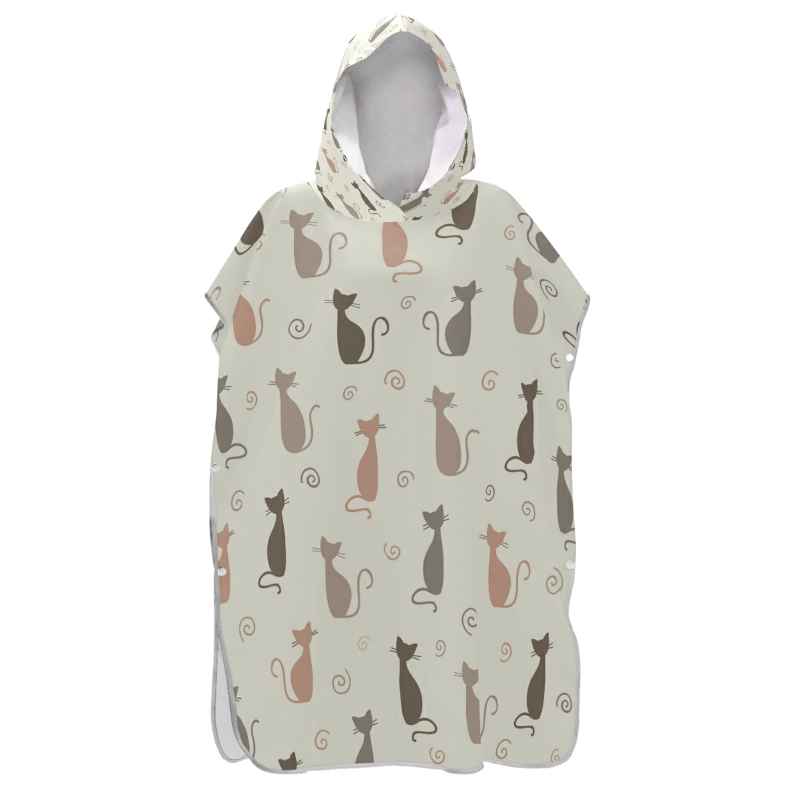 Poncho de surf sans couture avec capuche et poche, séchage rapide, en microfibre, pour le bain, la plage, l'extérieur