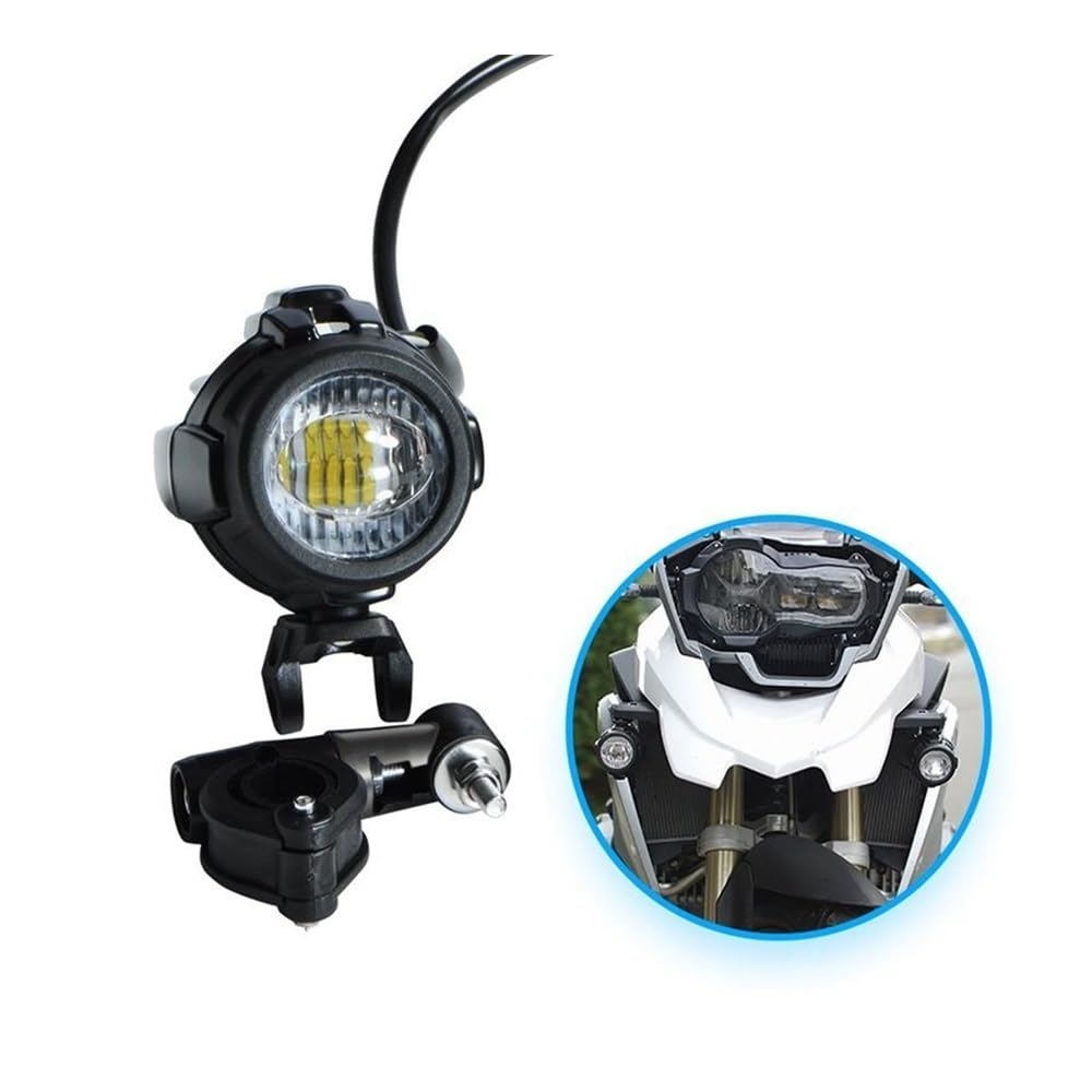 Faros Antiniebla para Motocicleta, Luces Auxiliares para LED, De Giro DRL Universales 40 W Y 6000 K Motocicleta Faro Lámpara Protector Cubierta