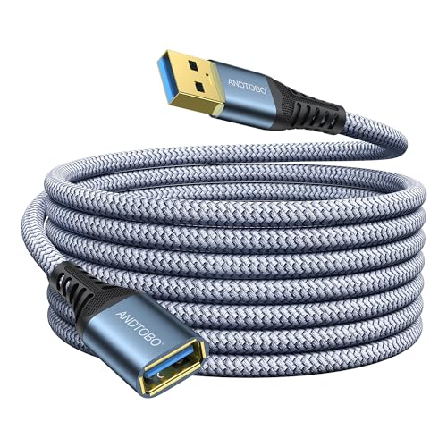 ANDTOBO USB Verlängerungskabel 5M, USB 3.0 Typ A Stecker auf Buchse Verlängerungskabel High Speed...