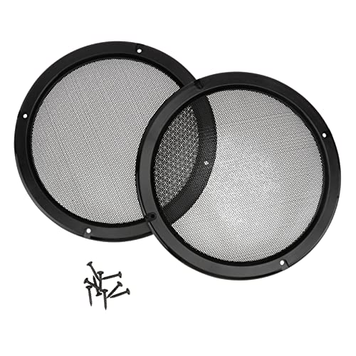 BELLIFFY 2個カースピーカー用保護メンブレン 黒 スピーカーダイヤフラム 自動車用カバー ウーファーカバー対応