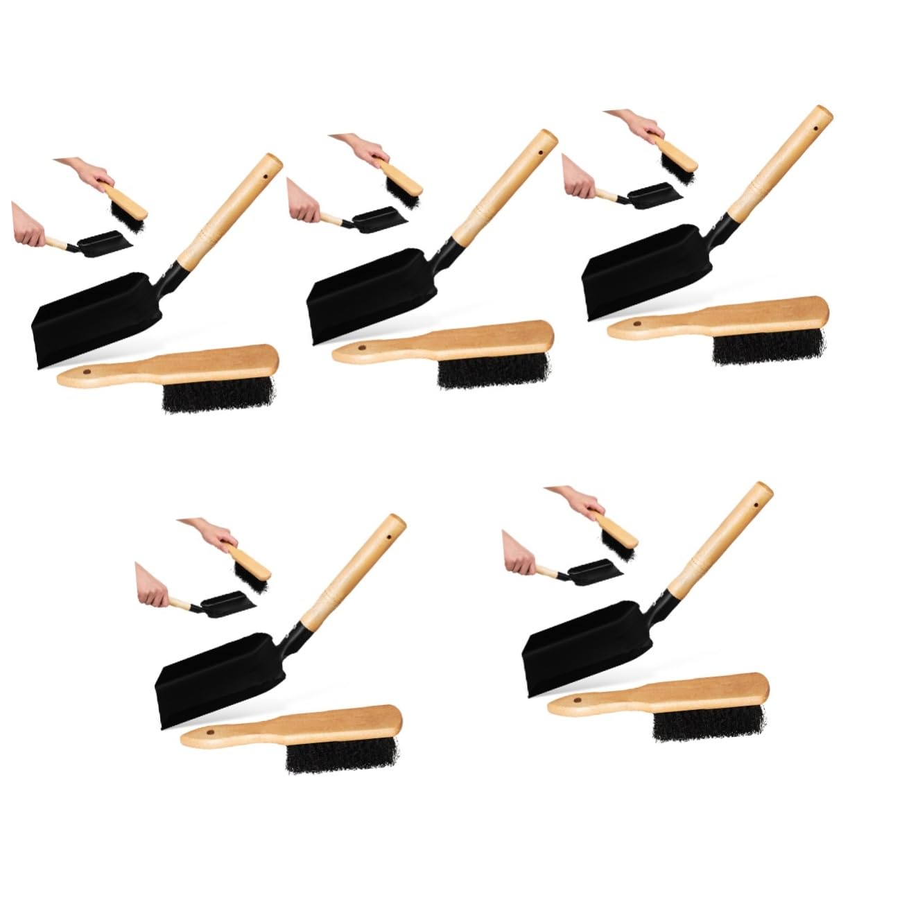 TOYANDONA 5 Juegos Juego De Pincel De Espátula Pala De Chimenea Para Cenizas Barrer Cepillo Chimenea Pala Pala Equipo Barriendo Cucharón Limpieza Cepillo Para Chimenea Hogar Carbón De Madera