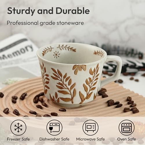 Taza de cerámica 11 oz Stoneware con asa Ivy miniatura 2