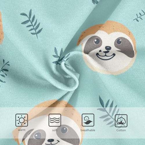 Wusikd Sloth Funny Girls' Underwear Cotton Cute Girls Briefs Soft Toddler Underwear 2T3