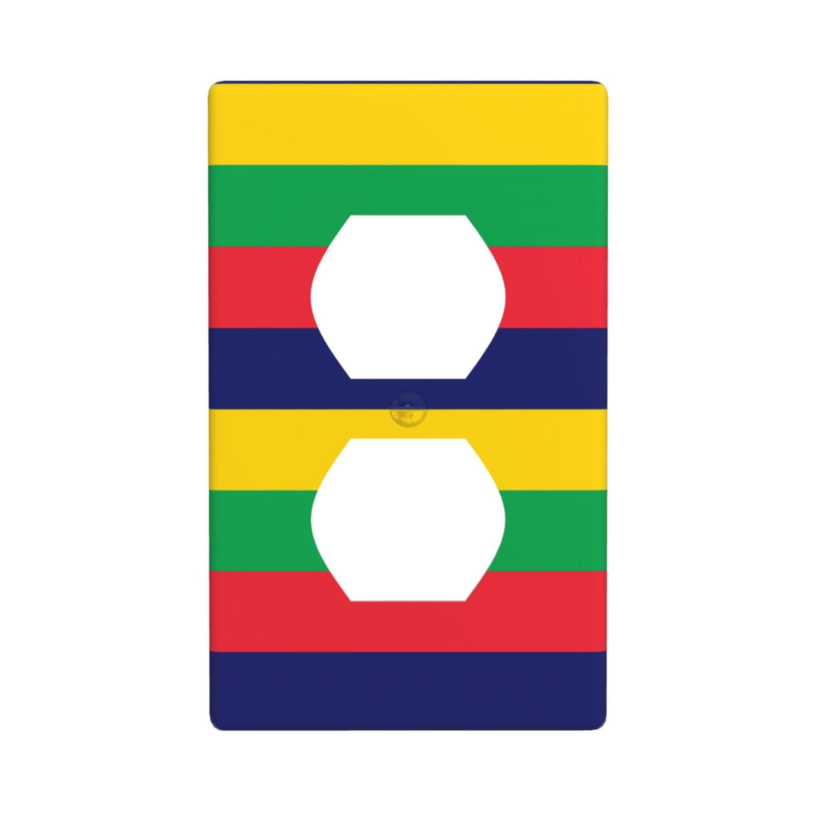 Flag of Mauritius Unbreakable Polycarbonate Switch Plate-1 Gang Screwless Wall Plate for Home Office