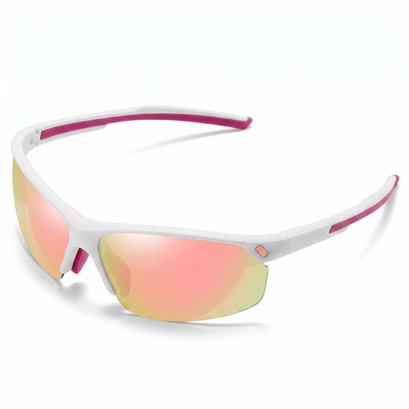 Zcbzbn Polarized Cycling Glasses,Running Fishing Driving Hiking Ski Bike Glasses, Sports Sunglasses Outdoor for Men Women Youth,Safety Goggles UV400 Protection (Pink)