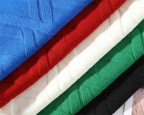 Men's Winter Sweaters Round Neck Knitted Pullovers Man Korean Style Plaid Couple Warm Sweaters2