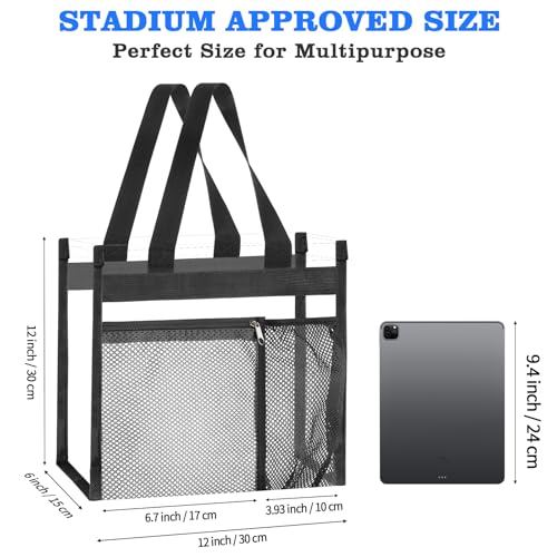 NATURAL STYLE 2-PACK Clear Bag Stadium Approved, Multifunction Clear Tote Bag for Travel Festival Work Concerts2