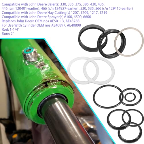 Image of AE50113 AE43288 Hydraulic Cylinder Sealing kit for John Deere 430 6500 385 6100 375 566 435 6600 530 1207 330 446 1217 335 466 1219 535 1209 AE40897 AE40898